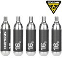 トピーク CO2 CARTRIDGE SET OF 5 (CO2カートリッジ5本セット)16g ネジ付 TOPEAK