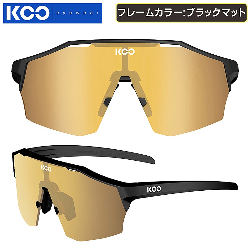 クー 【レギュラーサイズ】ALIBI (アリビ)フレームカラー:ブラックマット ゴールドミラーレンズ KOO