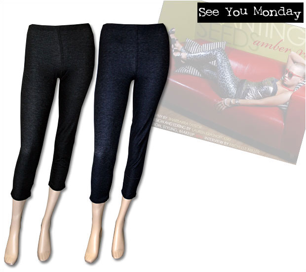 SEE YOU MONDAY V[[}fC CAPRI DENIM LEGGINGS fj MX P3045