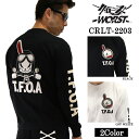 SALE 天竺長袖Tシャツ CROWS×WORST 武装戦線 ロンT crlt-2203