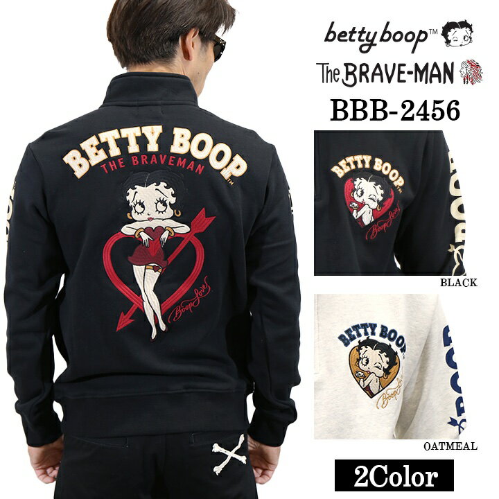Rakuten - [SALE]THE BRAVEMAN×BETTY BOOP ブレイブマン ベティ・ブープ 裏毛ハーフジップ プルオーバー bbb-2456