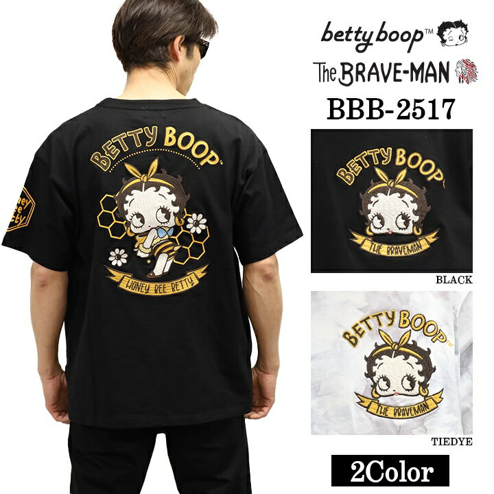THE BRAVEMAN×BETTY BOOP 브레이브맨 베티 부프 콜라보레이션 BIG TEE 빅 사이즈 천축 반소매 T셔츠 bbb-2517