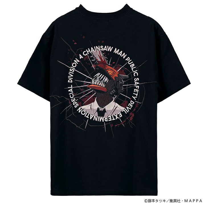 CHAINSAW MAN TEE S/S T-SHIRT チェンソーマン 刺繍 天竺 半袖 Tee Tシャツ csm-2604