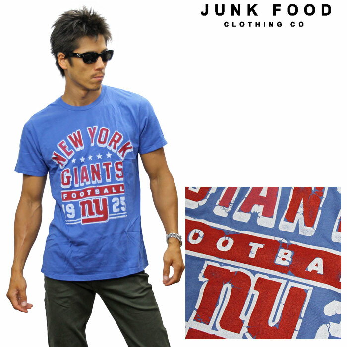 JUNKFOOD ジャンクフード 半袖Tシャツ 《NFL Collection》NEW YORK GIANTS n7808-7730