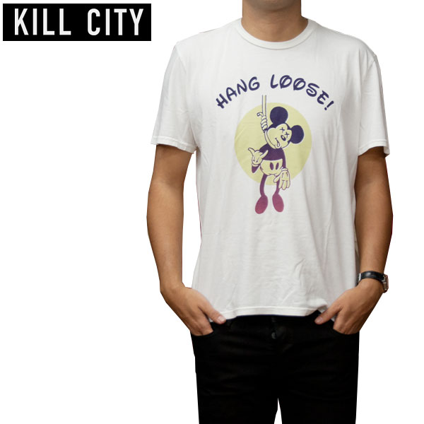 KILL CITY キルシティー 半袖Tシャツ HANG LOOSE ヴィンテージ加工 m16-583
