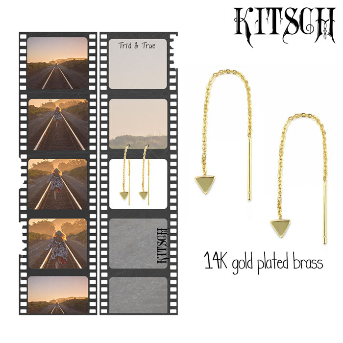 KITSCH キッチュ TRI'D & TRUE THREAD THROUGH EARRINGS ピアス kitsch01