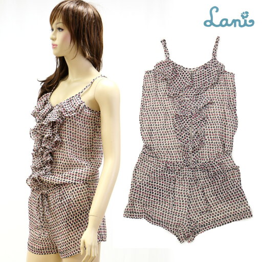 【Lani】ラニ PRINTED RUFFLE PRINT ROMEPER つなぎ オールインワン ジャンプスーツ d289 【Lani】ラニ PRINTED RUFFLE PRINT ROMEPER つなぎ オールインワン ジャンプスーツ d289