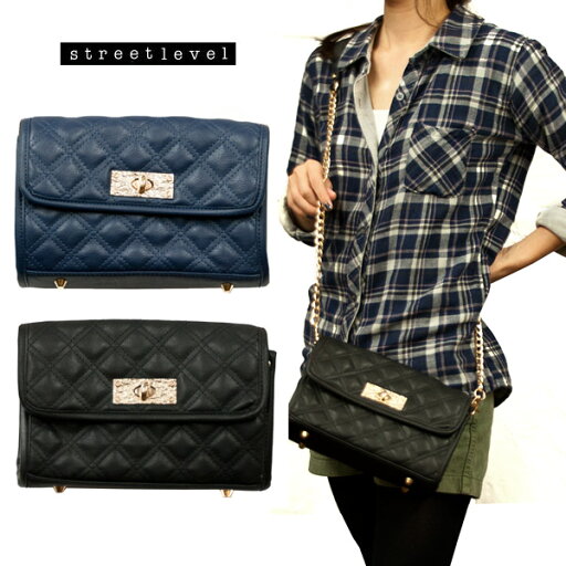 STREET LEVEL ストリートレベル 鞄 ショルダーバッグ キルティング チェーン QUILTED CROSSBODY 2708 STREET LEVEL ストリートレベル 鞄 ショルダーバッグ キルティング チェーン QUILTED CROSSBODY 2708