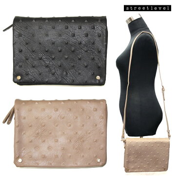 STREET LEVEL ストリートレベル 鞄 EMBOSSED CROSSBODY クロスボディバッグ クラッチ スタッズ風 5447