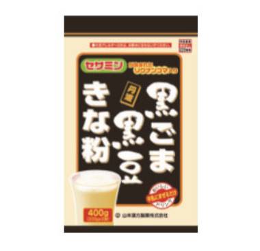 【送料込】山本漢方製薬 黒ごま黒豆きな粉 計量タイプ(200g×2袋)