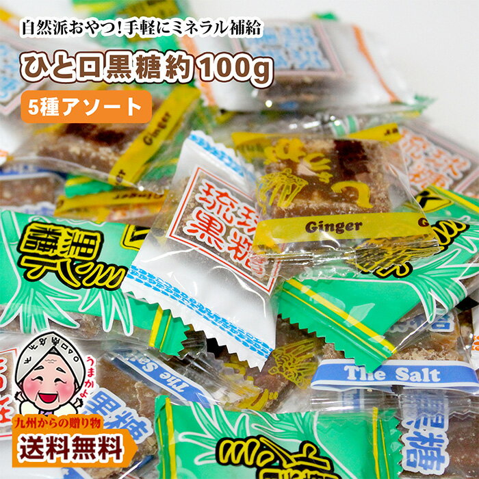 \買い回りで最大P10倍/個包装 お菓子 沖縄銘菓 ひと口黒糖 約100g ポイント消化 商品券 300円 琉球 5種の味 お酒 おやつ 送料無料 機内サービス...