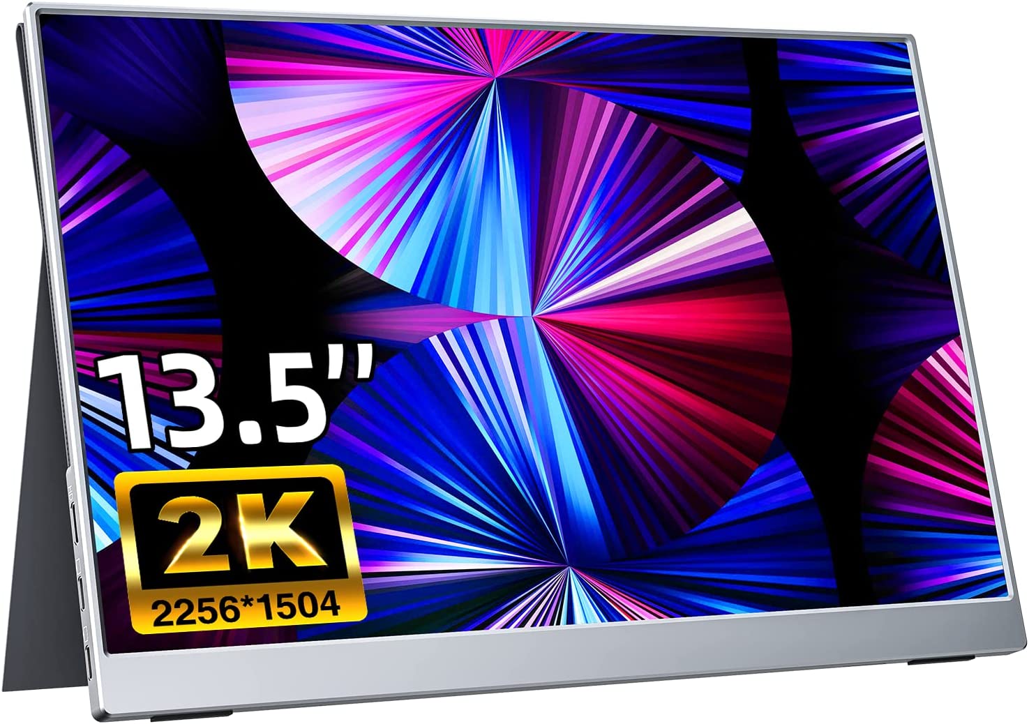 【ポイント7倍 26日迄】モバイルモニター kksmart 13.5インチ 超薄型 超軽量380g 狭額縁 400nits高輝度 100%sRGB色域 画像比自動適合 モバイルディスプレイ HDRモード対応 保護カバー付き 非光…