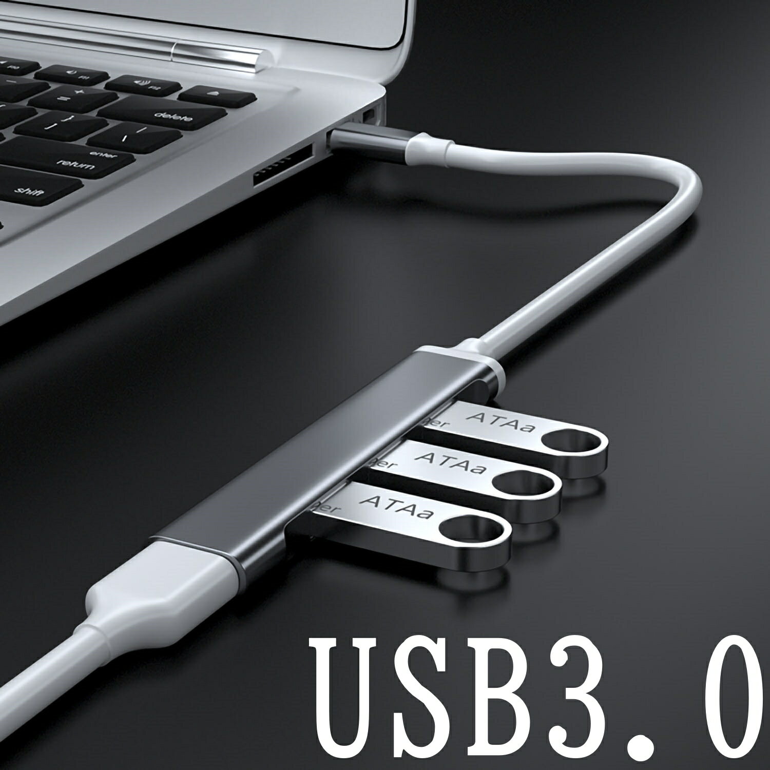 USBハブ Type C USB A 選べる2タイプ コネクター 4ポート 拡張 usb type-c 変換アダプタ バスパワー 軽量 コンパクト usbポート増やす iPhone15 iPad MacBook iMac Surface Pro ノートPC アンドロイド xiaomi huawei対応