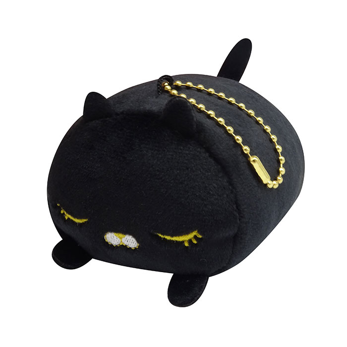くろねこ プチ マスコット ぬいぐるみ もちもち キーホルダー 小さい かわいい ストラップ 猫 クロネコ 黒猫 プレゼント 雑貨 人気 友達 子供 誕生日 ギフト 動物