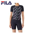 フィラ レディース フィットネス 水着 ウェア 2点セット めくれ防止 セパレート パット付き FILA 314605 314-605 スイミング プール アク...