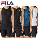 フィラ レディース フィットネス 水着 ウェア 2点セット めくれ防止 セパレート パット付き FILA 315619 315-619 スイミング プール アクアビックス トレーニング 体型カバー 大きいサイズ ジム 海水浴 ヨガ スポーツ ダイエット