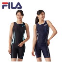 FILA フィラ レディース フィットネス 水着 ウェア 2点セット めくれ防止 343201 343-201 セパレート 体型カバー パット付き スイミング プール アクアビックス トレーニング 大きいサイズ ジム 海水浴 ヨガ スポーツ ダイエット(4)