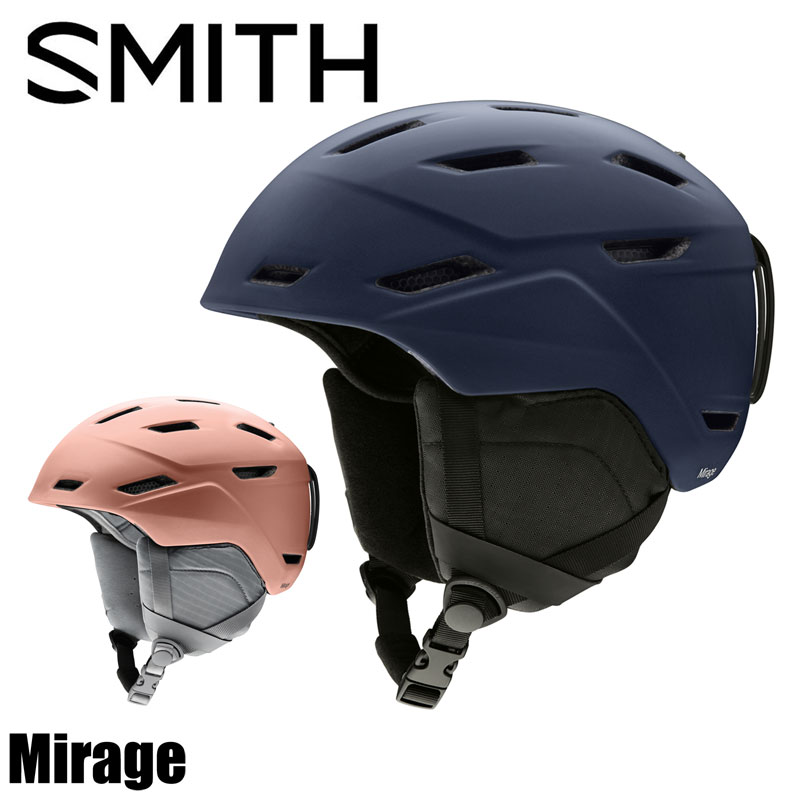 SMITH MIRAGE US Sサイズ ヘルメット レディース スノーボード スキー 国内正規品 USフィット スミス ミラージュ 軽量 ベンチレーション イヤーパッド プロテクト 女性 子供 キッズ スノボー 頭