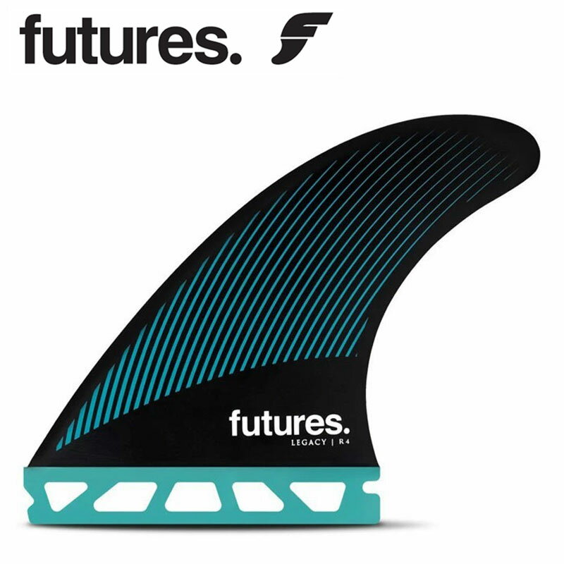 FUTURES フィン RHR4 LEGACY R4 TEAL/BLACK トライフィン FIN フューチャー サーフボード サーフィン 3FIN 3本セット ショートボード RTM HEX