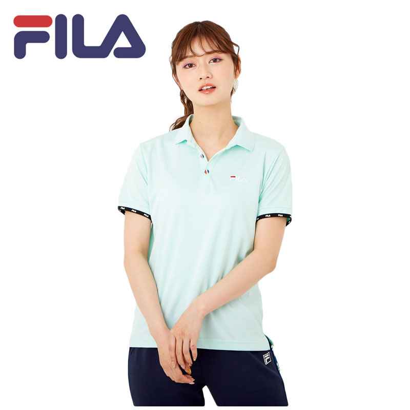 国内正規品 FILA フィラ レディース ポロシャツ 411629 411-629 トレーニング ジム スポーツ ワンポイント 半袖ポロシャツ トップス ロゴ ブランド クールビズ おしゃれ シンプル UVCUT 吸水速乾 ネコポス発送