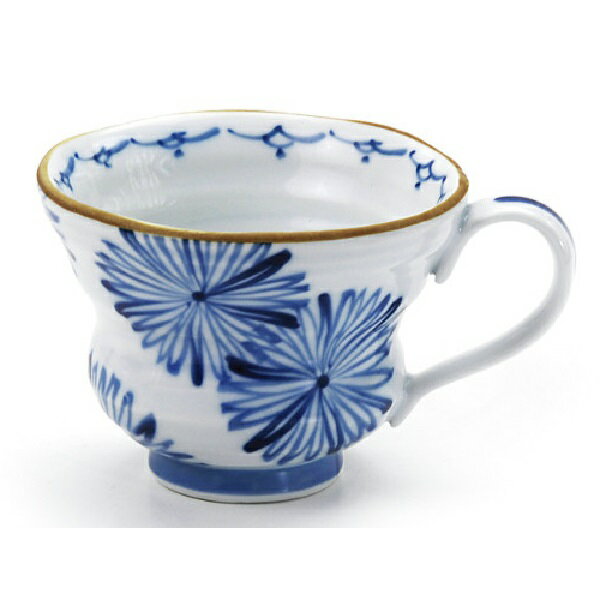 美濃焼 軽楽の器 染付花絵軽楽 マグカップ