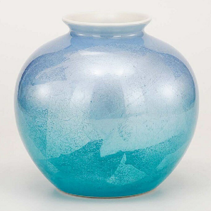 Rakuten - 日本の伝統工芸品【九谷焼】5号花瓶　銀彩