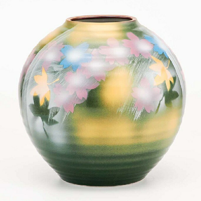 Rakuten - 日本の伝統工芸品【九谷焼】6号花瓶　流線花