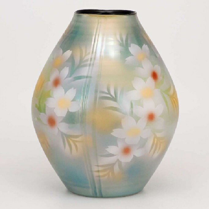 其它 - 日本の伝統工芸品【九谷焼】9号花瓶 花文