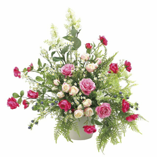 インテリア フェイクアートフラワー・造花 ニューカリーナ-62cm- 光触媒加工（V-CAT）テーブルタイプ