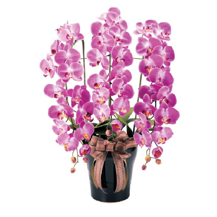 インテリア フェイクアートフラワー・造花 ロイヤル胡蝶蘭L -76cm- 光触媒加工（V-CAT）花径(最大)11.5cm 花13輪 つぼみ4個