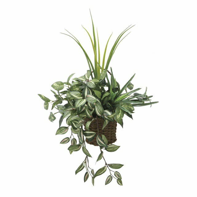 インテリア フェイクグリーン・人工観葉植物 -ウォールタイプ- 壁掛ナチュラルグラス 光触媒加工（V-CAT）