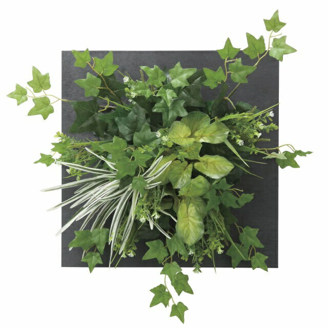 インテリア フェイクグリーン・人工観葉植物 -ウォールタイプ- ウォールタイプアイビー45cm 光触媒加工（V-CAT）