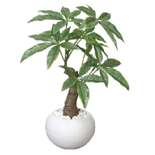 インテリア フェイクグリーン・人工観葉植物 -テーブルタイプ- パキラポット 27cm 光触媒加工（V-CAT）