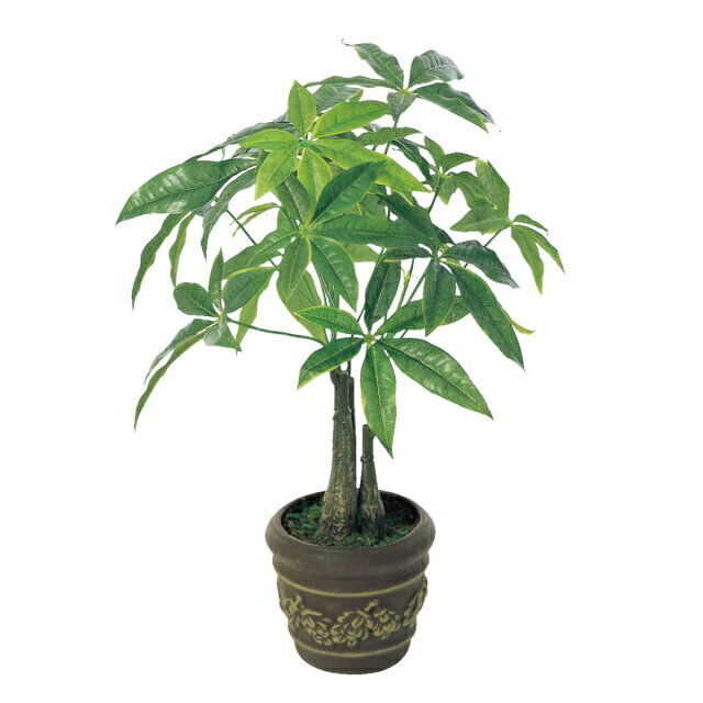 インテリア フェイクグリーン・人工観葉植物 -テーブルタイプ- パキラポットM 41cm 光触媒加工（V-CAT）