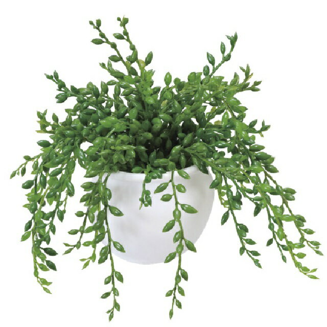 インテリア フェイクグリーン・人工観葉植物 -テーブルタイプ- グリーンネックレス(ポリ製) 15cm 光触媒加工（V-CAT）