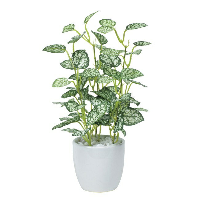 Leafy Plants - インテリア フェイクグリーン・人工観葉植物 -テーブルタイプ- ミニピポエスタポット 27cm 光触媒加工（V-CAT）