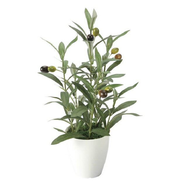 インテリア フェイクグリーン・人工観葉植物 -テーブルタイプ- オリーブS 42cm 光触媒加工（V-CAT）