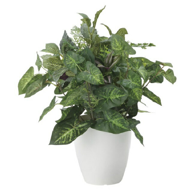Rakuten - インテリア フェイクグリーン・人工観葉植物 -テーブルタイプ- ミックスカラージューム 42cm 光触媒加工（V-CAT）