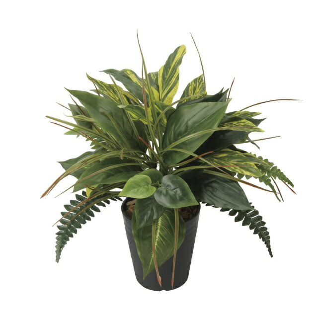 インテリア フェイクグリーン・人工観葉植物 -テーブルタイプ- ミックスフィロ 51cm 光触媒加工（V-CAT）