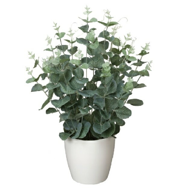 インテリア フェイクグリーン・人工観葉植物 -テーブルタイプ- ユーカリ 42cm 光触媒加工（V-CAT）