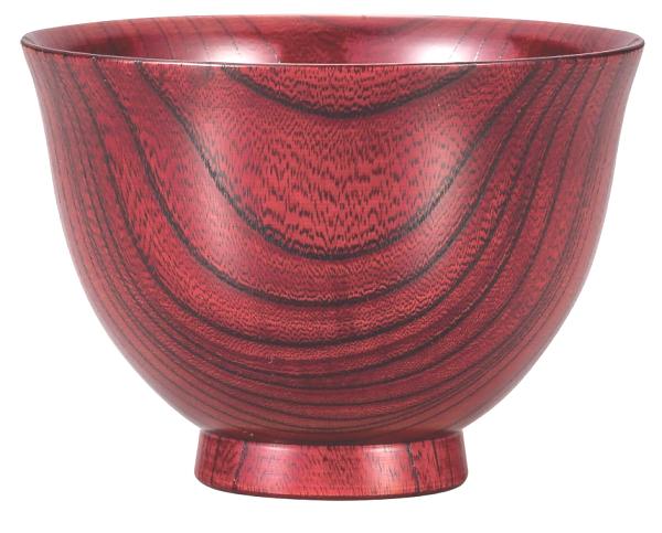 山中漆器 欅/拭漆 かゆ椀 　スリ