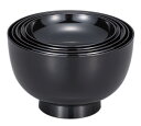 日本製 山中漆器 木質 5ッ組応量椀 黒 応量器