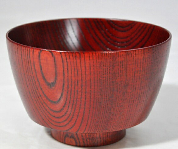 日本製　山中塗 伝統工芸士（木工轆轤）久保出章二作　良質な国産欅を轆轤挽きにて仕上げた欅3.7胴張汁..
