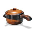 山中漆器 木製くり抜き急須 栃(中)