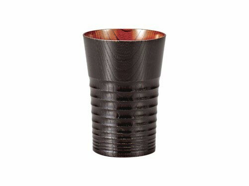 Rakuten - 日本製山中漆器　欅（ケヤキ）ロクロフリーカップ/ビアカップ 内スリ波紋（M）