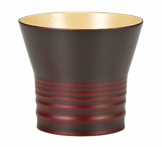 日本製山中漆器　木製フリーカップ/焼酎カップ/ロックカップさくら拭漆　漆 波紋筋