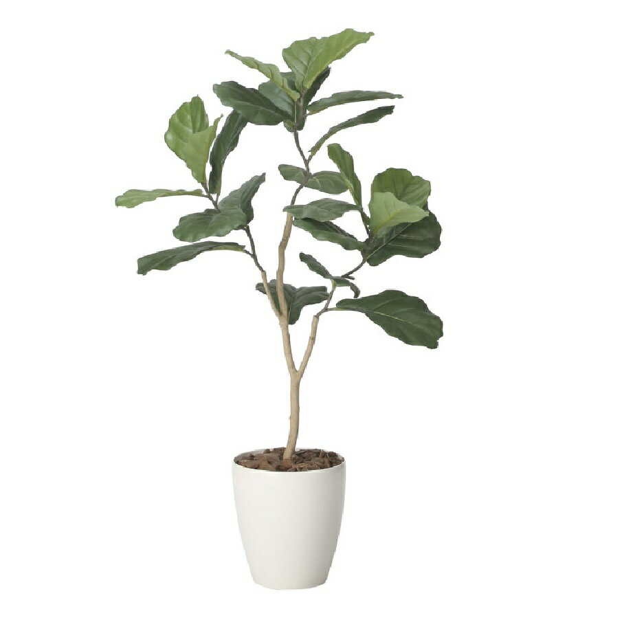 インテリア フェイクグリーン・人工観葉植物 デザインカシワバゴム1.1m(ポリ製) 光触媒加工（V-CAT）