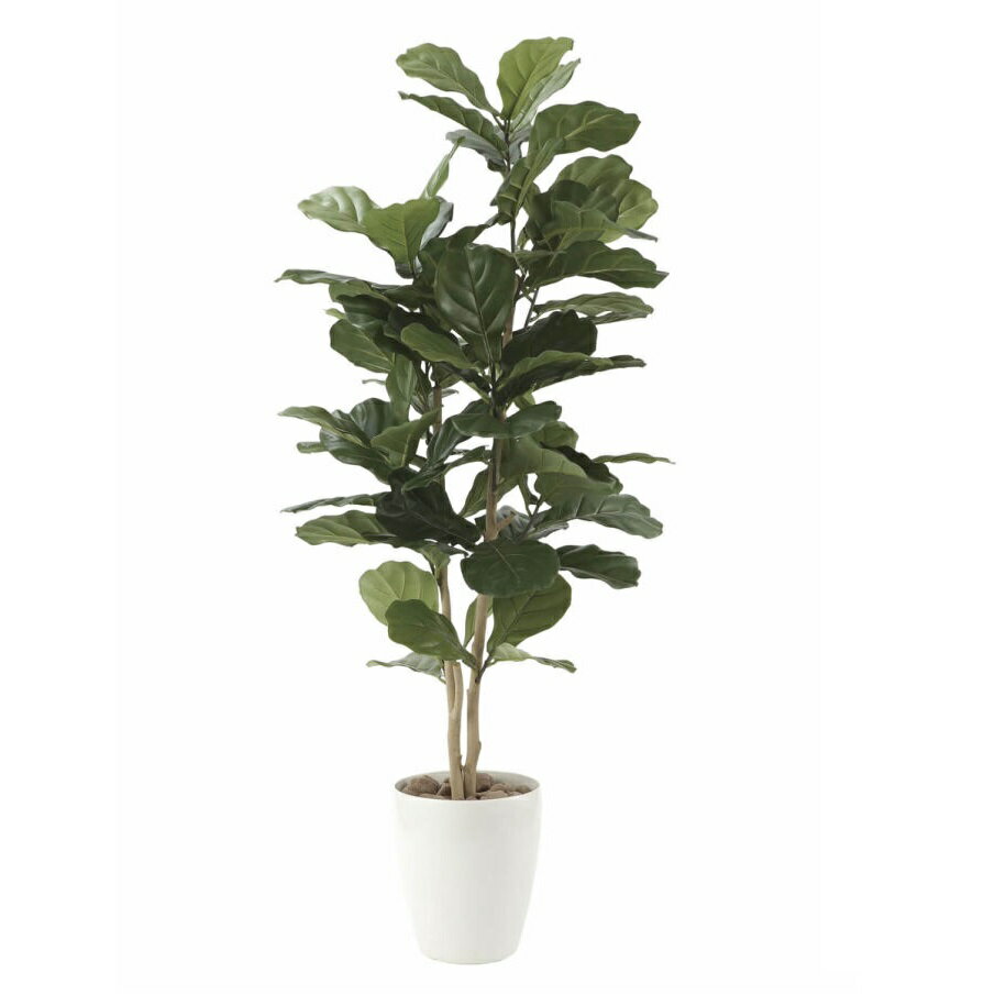 インテリア フェイクグリーン・人工観葉植物 カシワバゴム1.35m 光触媒加工（V-CAT）