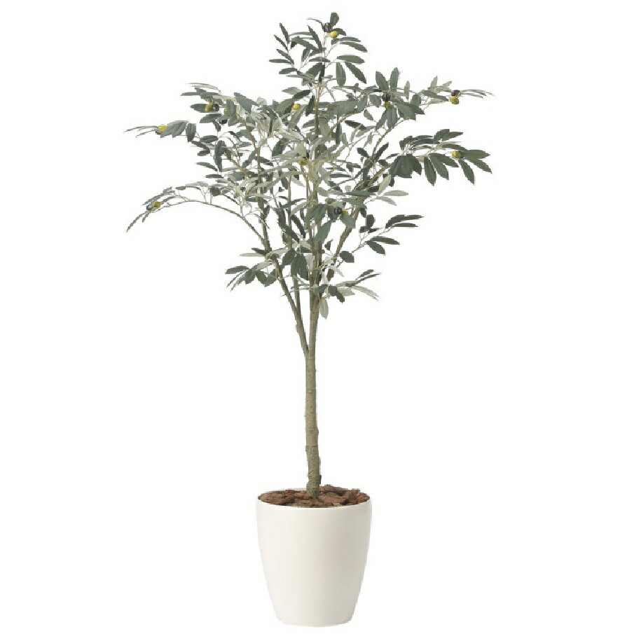 インテリア フェイクグリーン・人工観葉植物 オリーブツリー1.35m 光触媒加工（V-CAT）