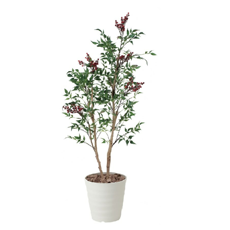 Rakuten - インテリア フェイクグリーン・人工観葉植物 南天1.3m 光触媒加工（V-CAT）